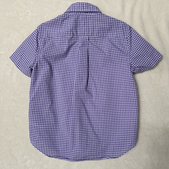 Polo by Ralph Lauren Boy’s 4T Lavender/White Gingham Cotton Poplin Shirt - Picture 4 of 8